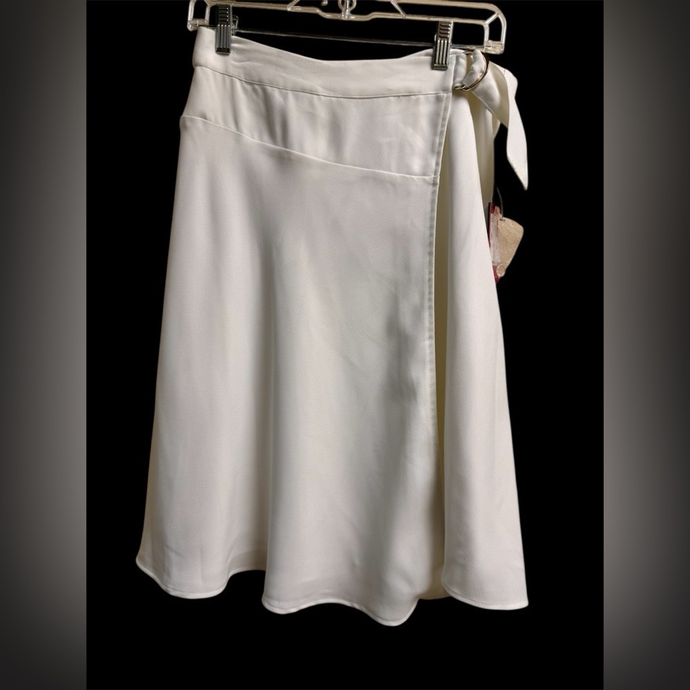 Vince Camuto White Wrap Skirt 6P NWT | Midi Length | MSRP $109